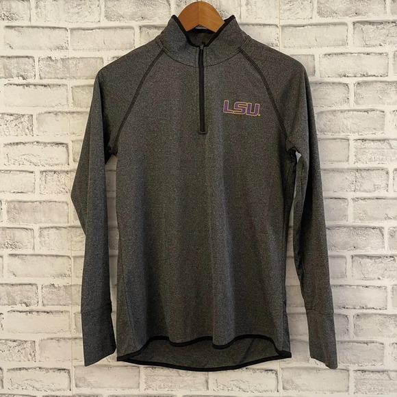 Women’s Louisiana University gray 1/4 zip performance pullover Size Medium - Picture 1 of 5